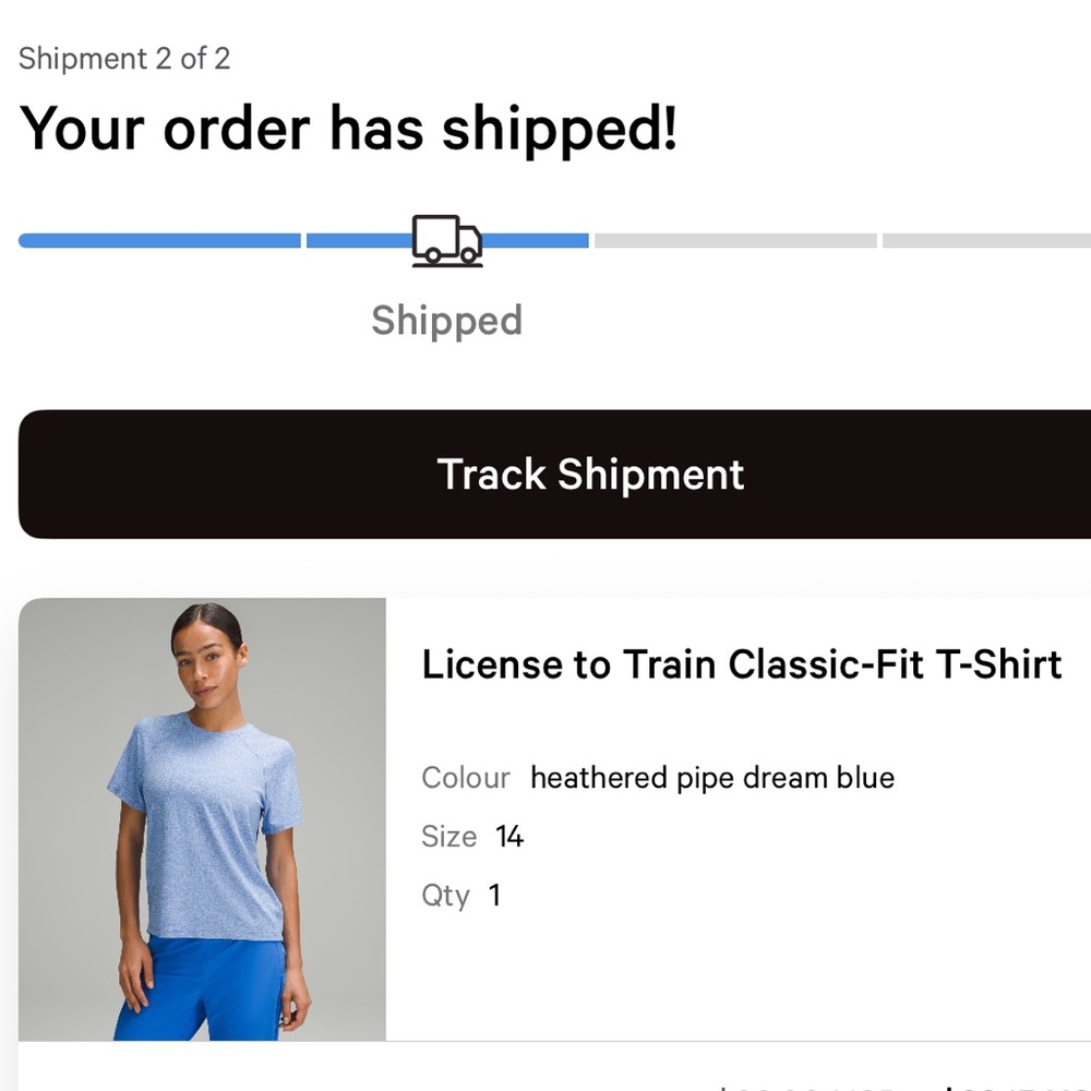 lululemon athletica Heathered Blue Short Sleeve Tee